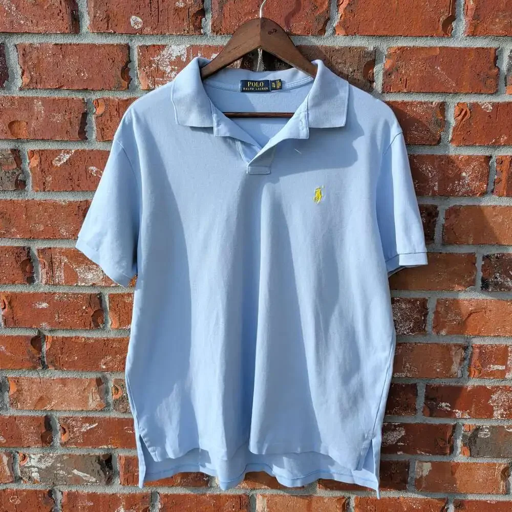 Polo Ralph Lauren Polo Shirt Mens XL Light Blue Pima Cotton Pony Logo